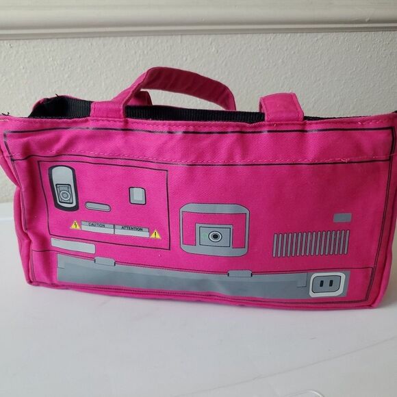 Vintage III Parcel Boombox Speaker Handbag Audio Shoulder Tote Bag Y2K Pink - Picture 7 of 16